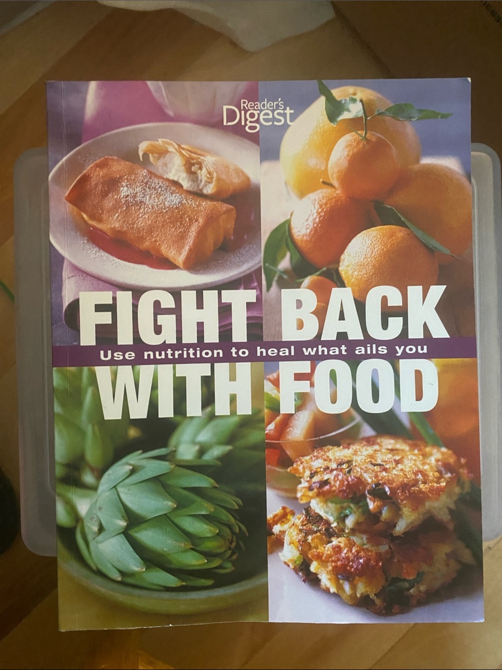 Reader's Digest Fight Back With Food Cookbook - Purple/Green/Orange Cover